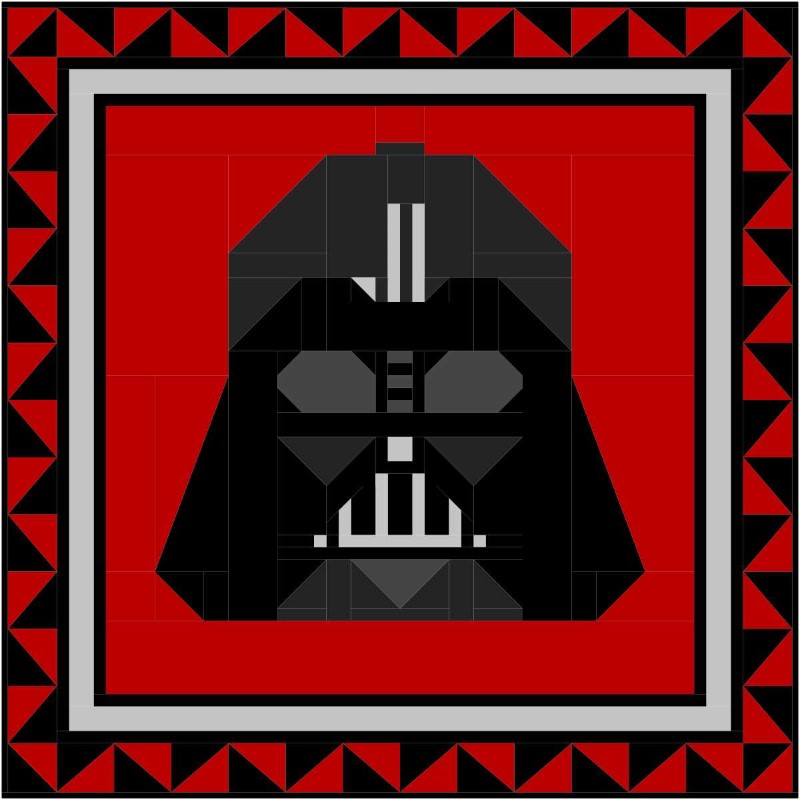 Darth Vader EQ8 by Sandi Walton at Piecemeal Quilts